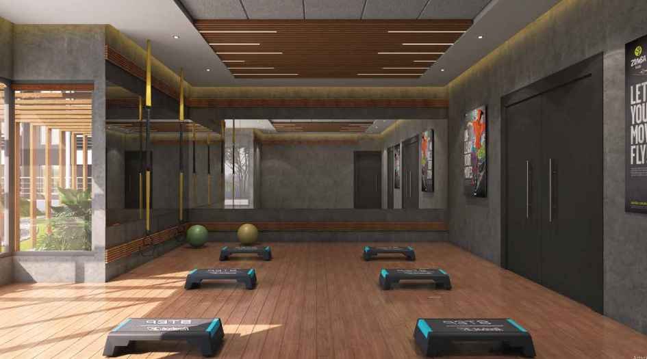 Kosmic-Kourt-Yard-Amenities-Gym-&-Yoga-Zone